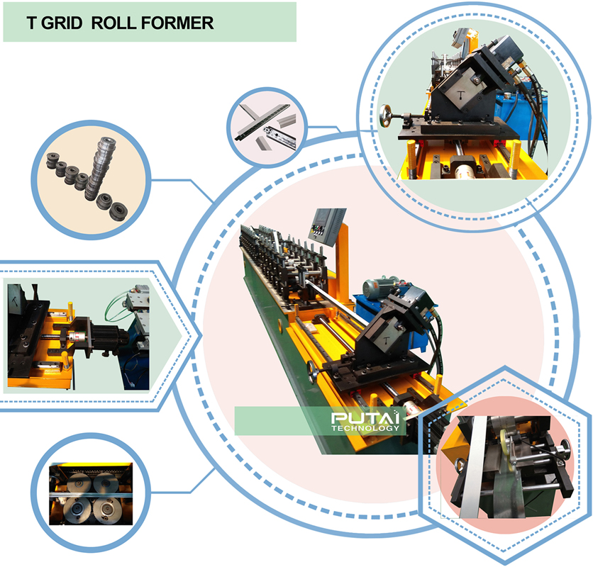 Automatic Steel Ceiling System T Grid Making Machine