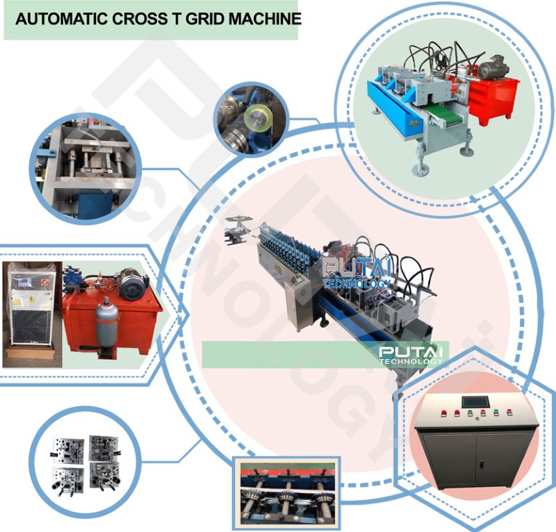 Automatic Steel Ceiling System T Grid Making Machine